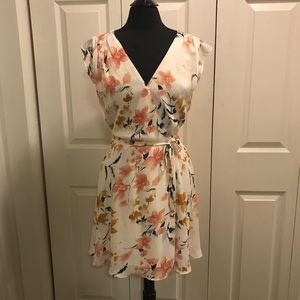 FLORAL WRAP DRESS
